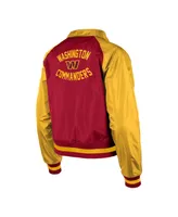 Women's New Era Burgundy Washington Commanders Coaches Raglan Full-Snap Jacket