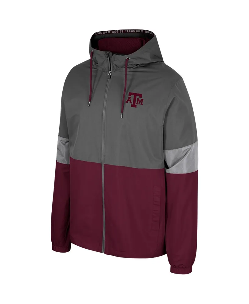 Men's Colosseum Charcoal Texas A&M Aggies Miles Full-Zip Jacket