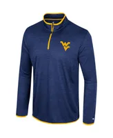 Men's Colosseum Navy West Virginia Mountaineers Wright Quarter-Zip Windshirt