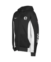 Big Boys Nike Black Brooklyn Nets Showtime Performance Full-Zip Hoodie