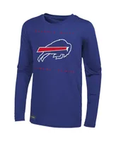 Men's Royal Buffalo Bills Side Drill Long Sleeve T-shirt