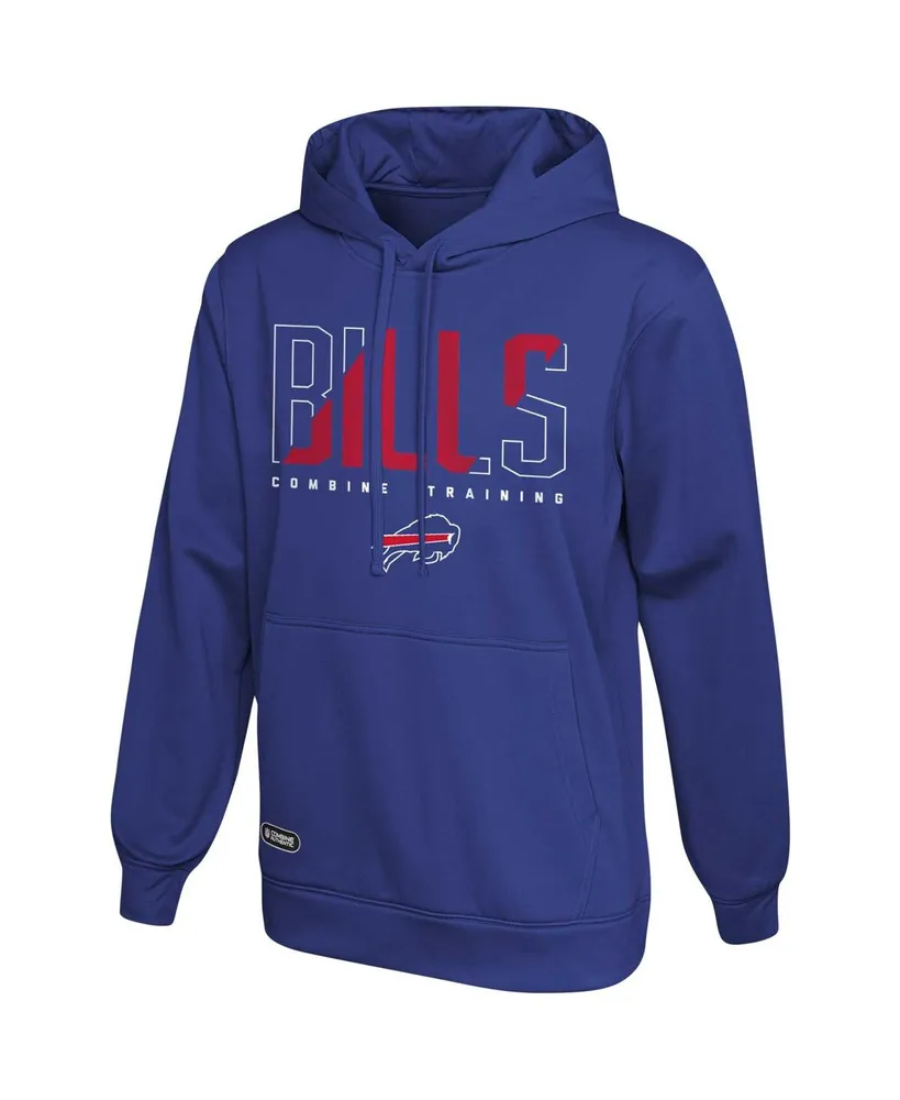 Men's Royal Buffalo Bills Backfield Combine Authentic Pullover Hoodie