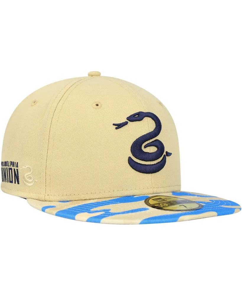 Men's New Era Gold, Blue Philadelphia Union Camo Snake 59FIFTY Fitted Hat