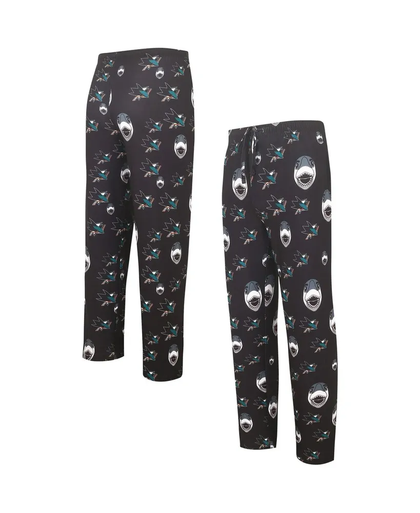 Men's Concepts Sport Black San Jose Sharks Gauge Allover Print Knit Sleep  Pants