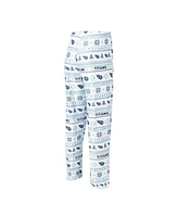 Men's Concepts Sport White, Navy Tennessee Titans Tinsel Raglan Long Sleeve T-shirt and Pants Sleep Set