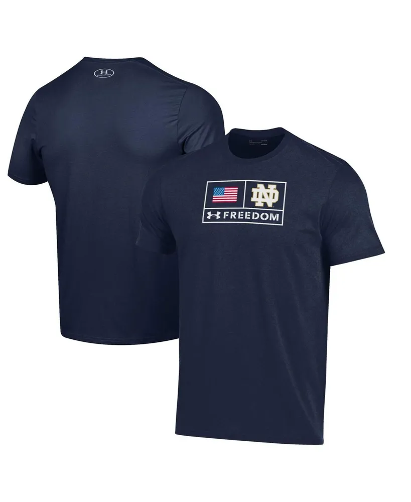 Men's Under Armour Navy Notre Dame Fighting Irish Freedom Performance T-shirt