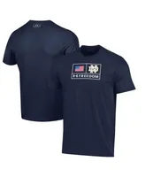 Men's Under Armour Navy Notre Dame Fighting Irish Freedom Performance T-shirt