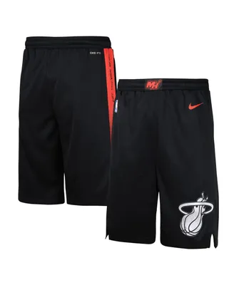 Big Boys Nike Black Miami Heat 2023/24 City Edition Swingman Performance Shorts