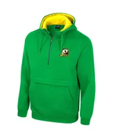 Men's Colosseum Green Oregon Ducks Half-Zip Hoodie