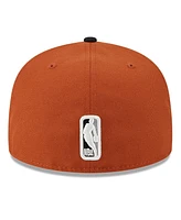 Men's New Era Rust, Black Brooklyn Nets Two-Tone 59FIFTY Fitted Hat