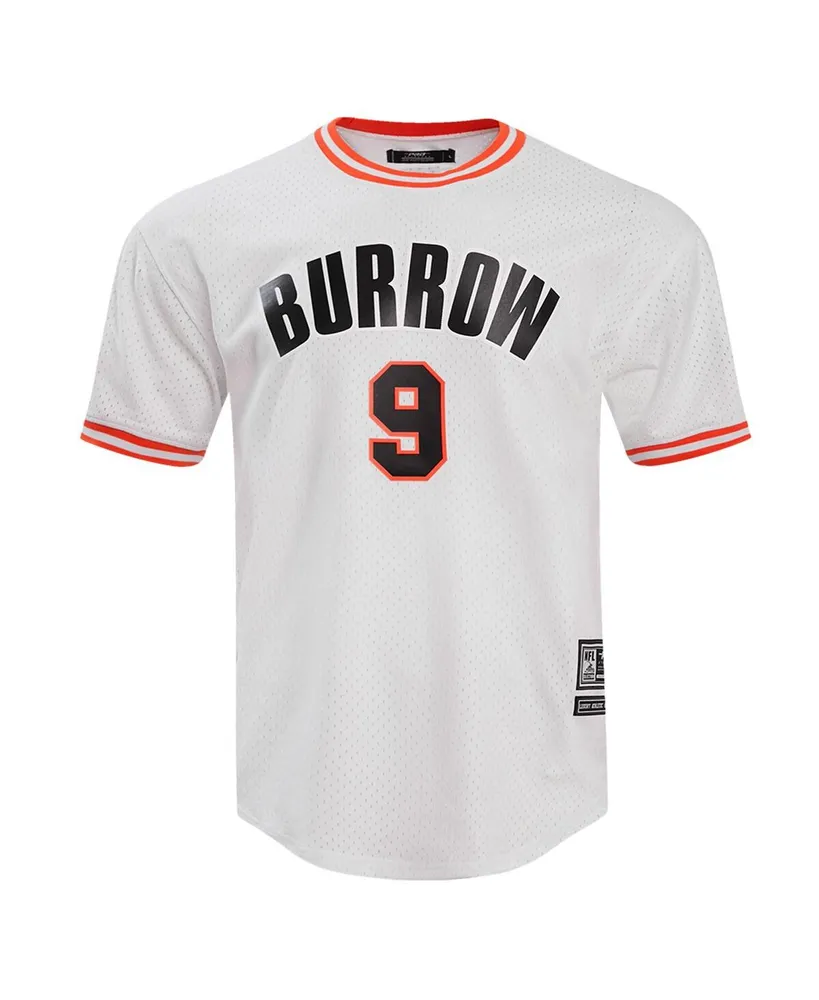 Men's Pro Standard Joe Burrow White Cincinnati Bengals Player Name and Number Mesh T-shirt