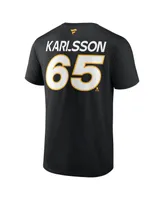 Men's Fanatics Erik Karlsson Black Pittsburgh Penguins Authentic Pro Prime Name and Number T-shirt