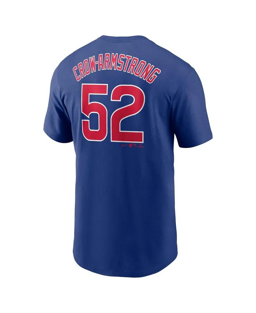 Men's Fanatics Pete Crow-Armstrong Royal Chicago Cubs Name and Number T-shirt