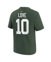 Preschool Boys and Girls Nike Jordan Love Green Bay Packers Player Name Number T-shirt