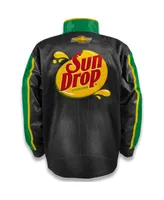 Men's Jr Motorsports Official Team Apparel Black Dale Earnhardt Jr. Sun Drop Nylon Uniform Full-Snap Jacket