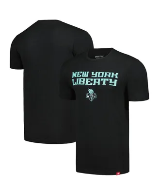 Men's and Women's Sportiqe Heather Black Distressed New York Liberty Tri-Blend T-shirt