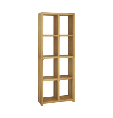 Book Cabinet 27.6"x11.8"x70.9" Solid Wood Teak