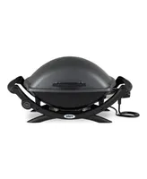 Weber Q 2400 Electric Grill (Black) with Grill Cover and Cart Bundle