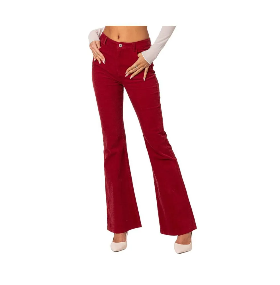 Edikted Women's Tony Corduroy Flared Pants