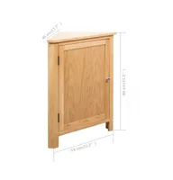 Corner Cabinet 23.2"x17.7"x31.5" Solid Oak Wood