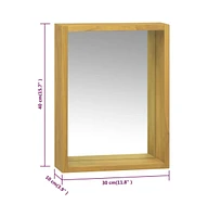 Mirror Cabinet 11.8"x3.9"x15.7" Solid Wood Teak