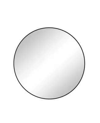 Simplie Fun 36" Black Circular Mirror for Bathroom & Bedroom Decor