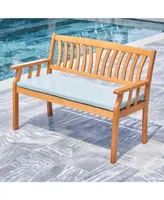 Kapalua Honey Nautical Eucalyptus Wooden Outdoor Garden Bench