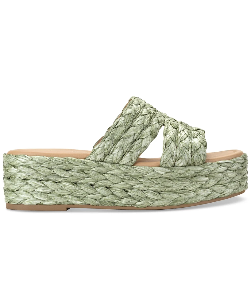 Sun + Stone Women's Olinkaa Woven Slide Espadrille Wedge Sandals, Created for Macy's