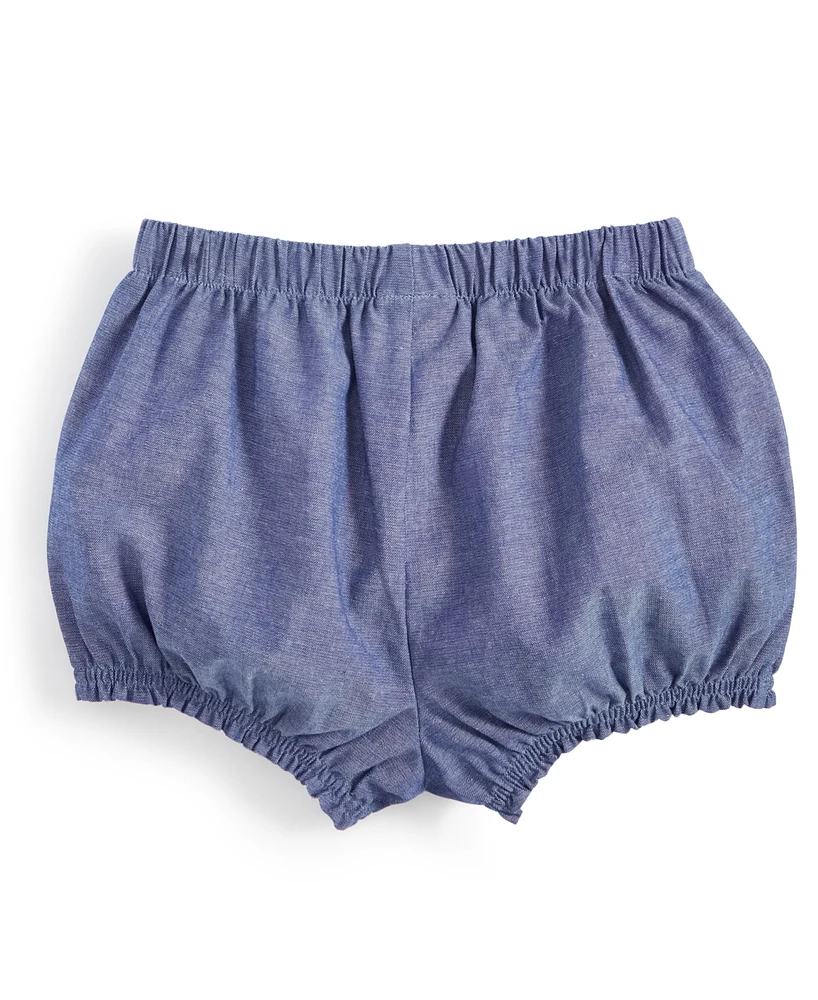 First Impressions Baby Girls Chambray Bloomer Shorts, Created for Macy's