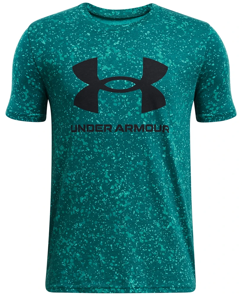 Under Armour Big Boys Sportstyle Logo All Over Print Short Sleeve T-shirt