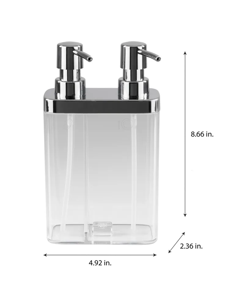 Kitchen Details Dual Pump Soap Lotion Dispenser In Clear