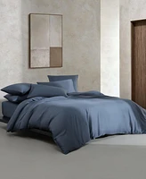 Calvin Klein Organic Earth Solid Cotton Sateen 3 Piece Duvet Cover Set