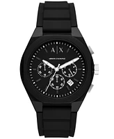 A|X Armani Exchange Men's Rafael Chronograph Silicone Watch 44mm