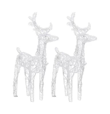 Christmas Reindeers 2 pcs Blue 80 LEDs Acrylic