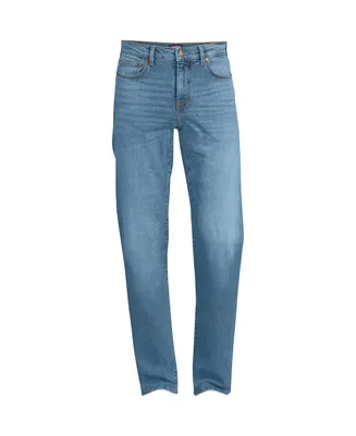 Lands' End Men's Recover 5 Pocket Traditional Fit Comfort Waist Denim Jeans
