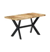 Dining Table 55.1"x27.6"x29.5" Solid Rough Mango Wood