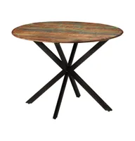 Dining Table A˜43.3"x30.7" Solid Wood Reclaimed and Steel