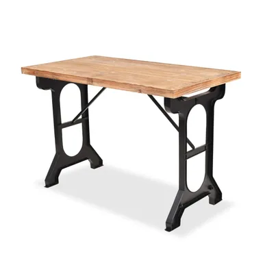 Dining Table Solid Fir Wood Top 48"x25.6"x32.3"