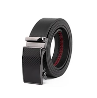 Men's Sliding Buckle Adjustable Leather Ratchet Belt