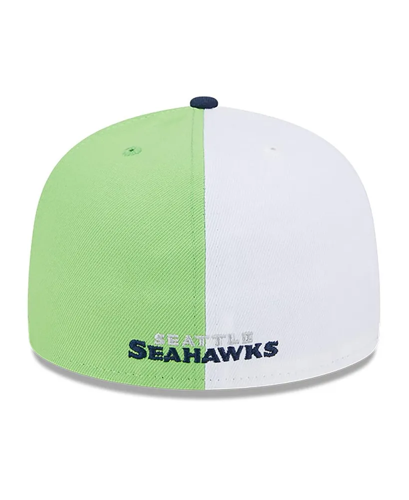 Men's New Era Neon Green, College Navy Seattle Seahawks 2023 Sideline 59FIFTY Fitted Hat