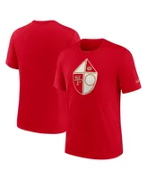 Men's Nike Red San Francisco 49ers Rewind Logo Tri-Blend T-shirt