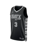 Men's and Women's Jordan Keldon Johnson Black San Antonio Spurs Swingman Jersey - Statement Edition