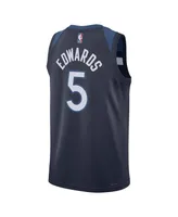 Men's and Women's Nike Anthony Edwards Navy Minnesota Timberwolves Swingman Jersey - Icon Edition