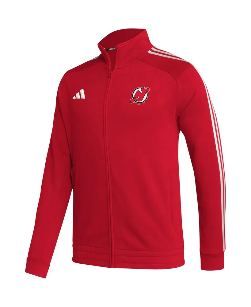 Men's adidas Red New Jersey Devils Raglan Full-Zip Track Jacket