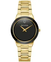 Bulova Women's Modern Millennia Gold-Tone Stainless Steel Bracelet Watch 32mm