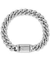Bulova Men's Crystal Stainless Steel Bracelet Watch 42mm Gift Set - Silver