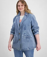 Levi's Plus Denim Long-Sleeve Blazer Jacket