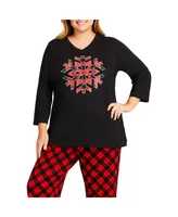 Plus Size Snowflake Sleep Top