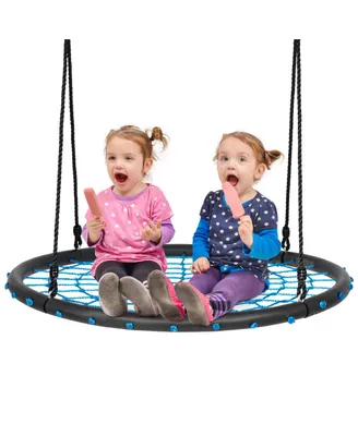 40'' Spider Web Tree Swing Set w/ Adjustable Hanging Ropes Kids Play