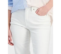 Style & Co Petite High-Rise Natural Straight-Leg Jeans, Short, Created for Macy's